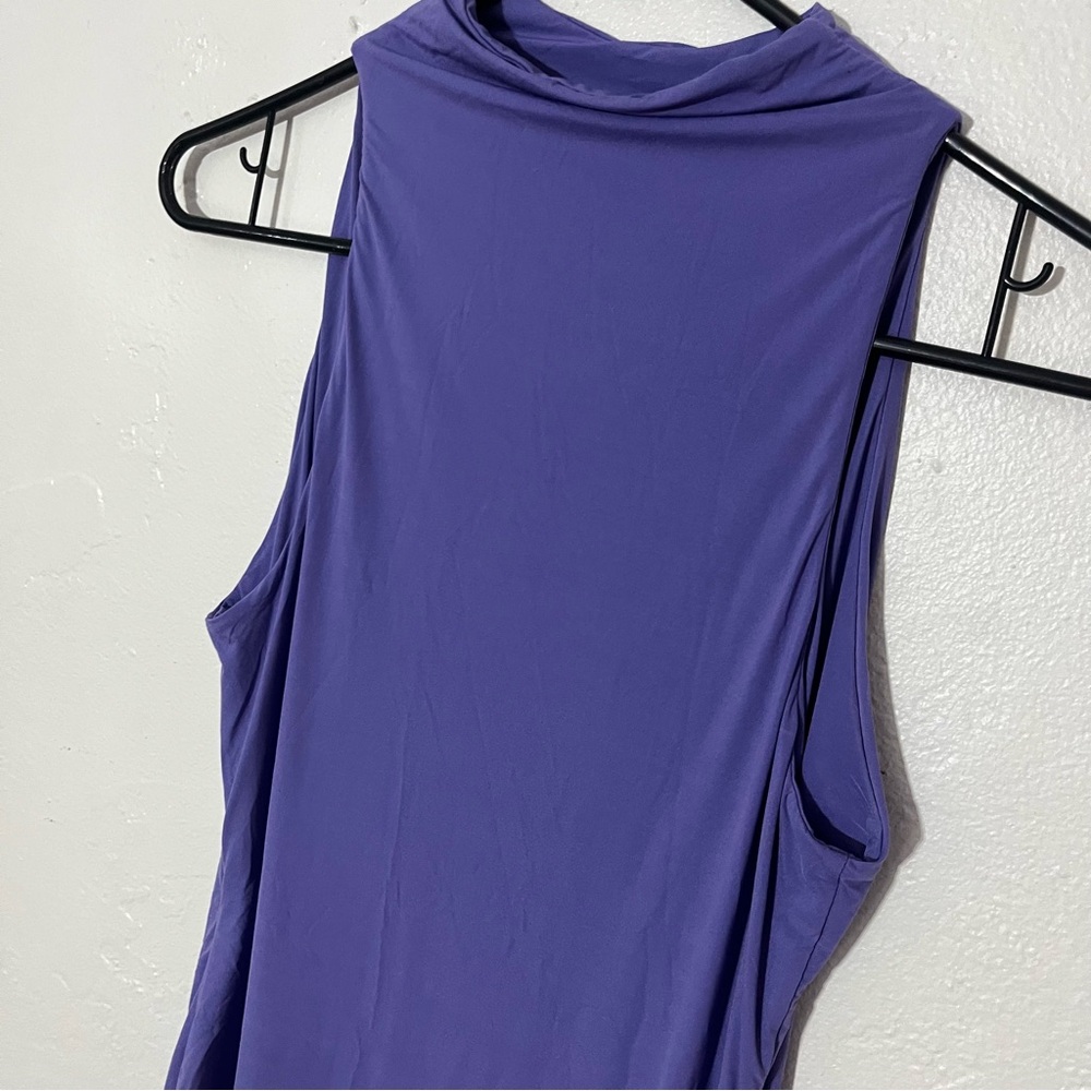 Naked Wardrobe Mock Neck Mini Dress Sleeveless Tank Bodycon Large Lined Stretchy - Picture 4 of 10